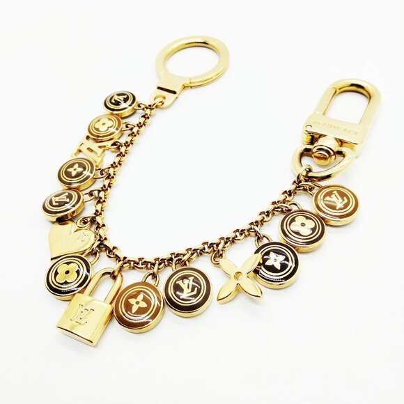Louis Vuitton Key Ring Gold Browns 466-050625 - Picture 1 of 9
